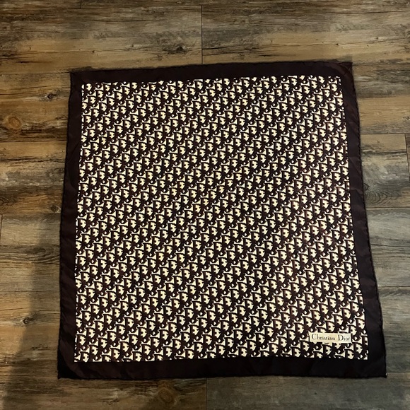 ICONIC Vintage Christian DIOR Silk Rolled Hem Scarf - Picture 5 of 5